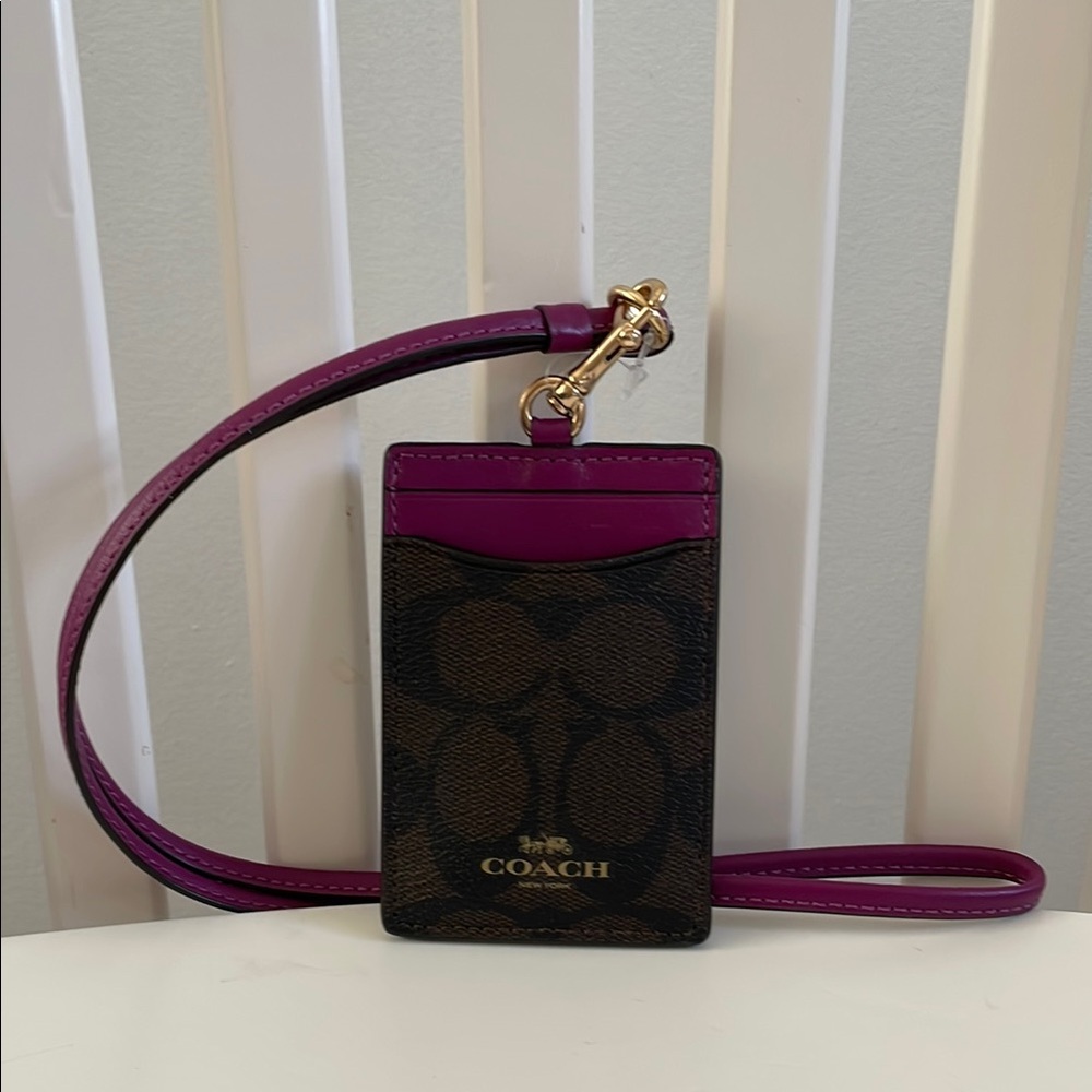Coach ID Lanyard in Signature Canvas
